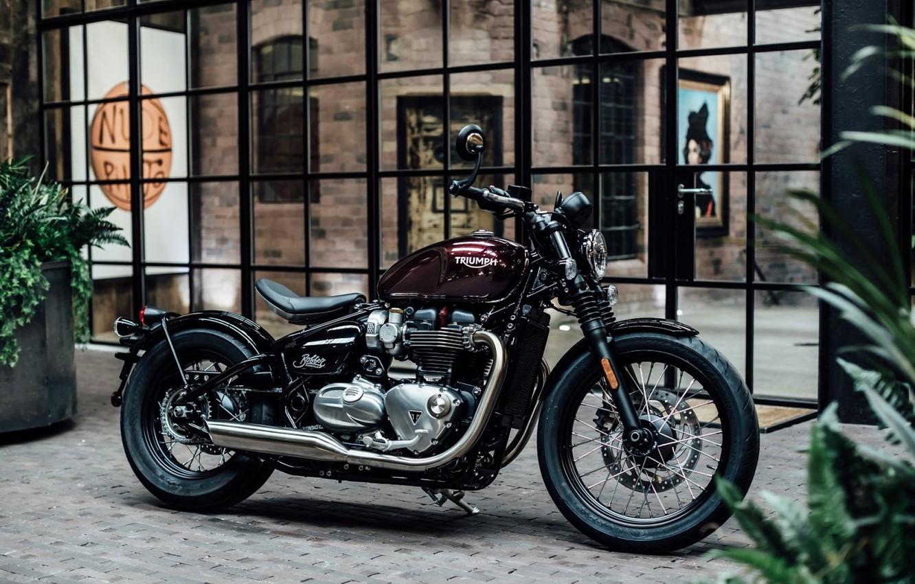 1332x850 Wallpaper Triumph, Bonneville, Motorcycle, Bobber image for desktop, section мотоциклы