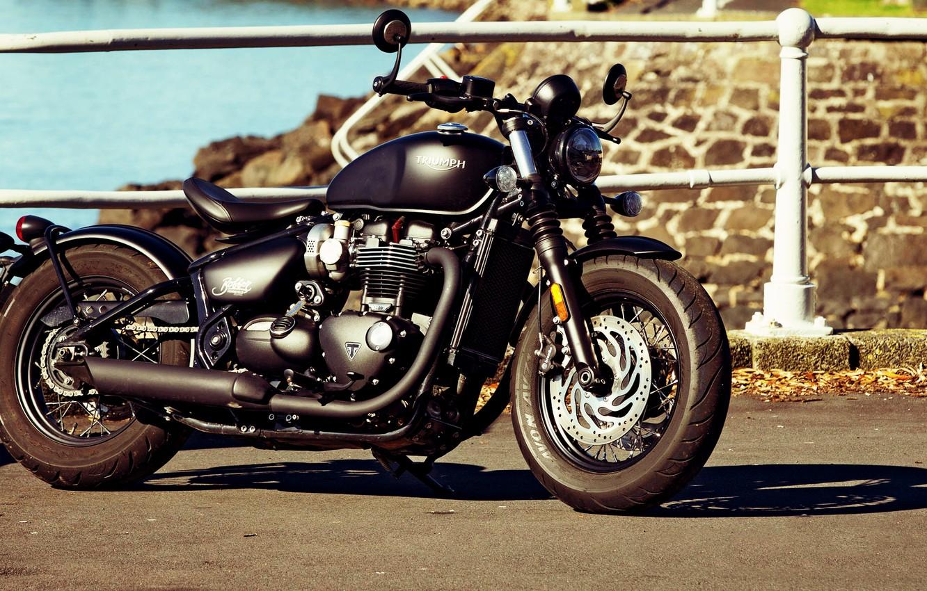 1332x850 Wallpaper Triumph, Bonneville, Motorbike, Bobber image for desktop, section мотоциклы
