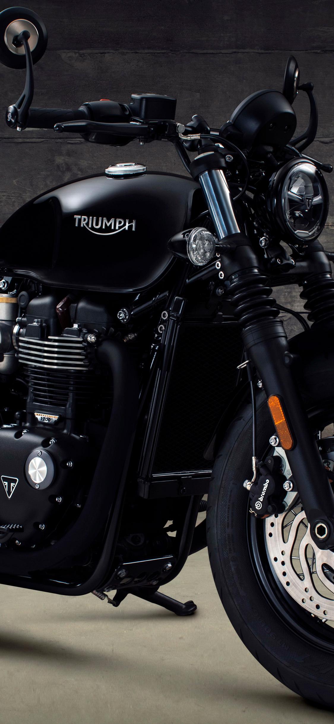1125x2436 Triumph Bonneville Bobber Black 2017 iPhone XS, iPhone iPhone X HD 4k Wallpaper, Image, Background, Photo and Picture