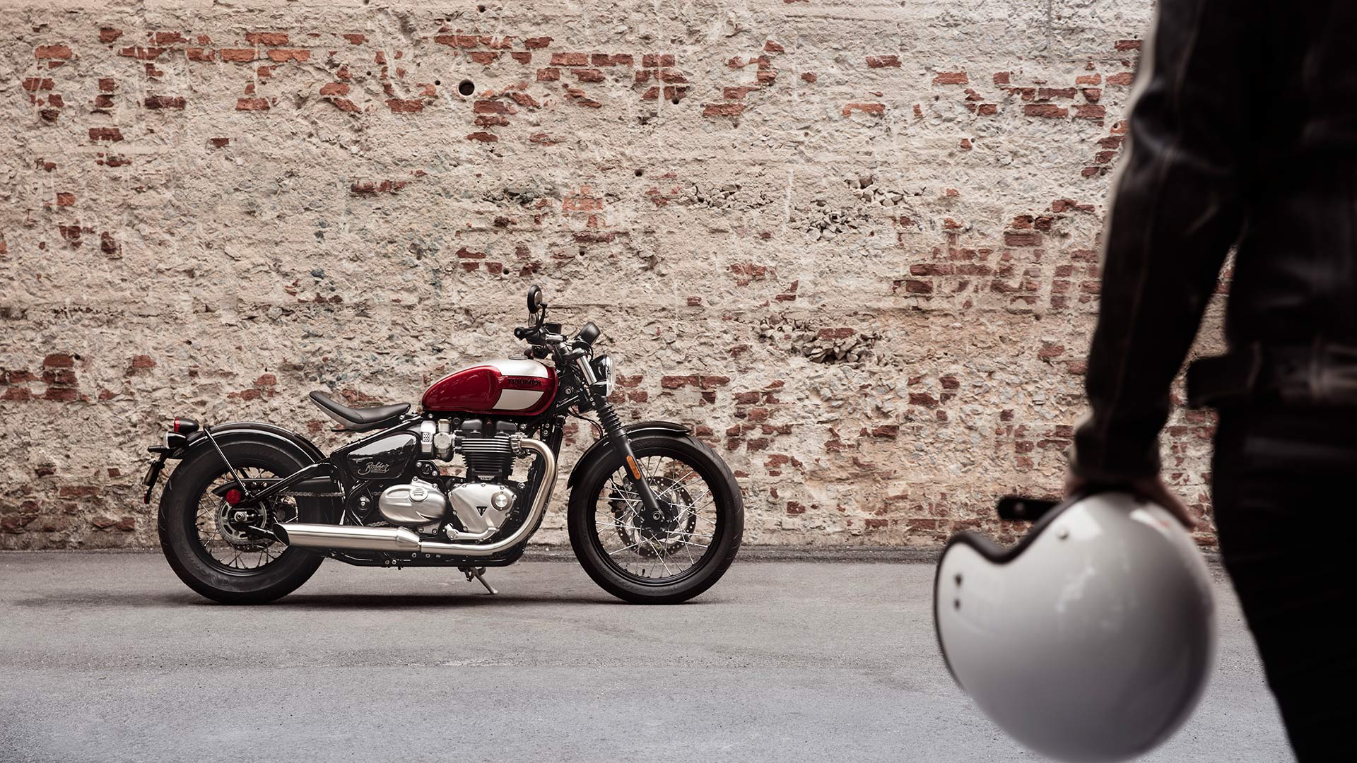 1920x1080 New 2020 Triumph Bonneville Bobber Morello Red. Motorcycles In Rapid City SD