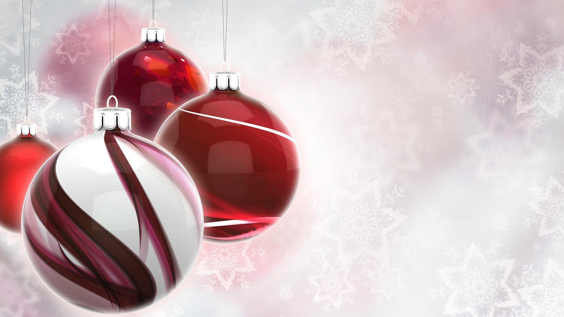 1920x1080 White Christmas Background with Christmas Balls​-Quality Free Image and Transparent PNG Clipart