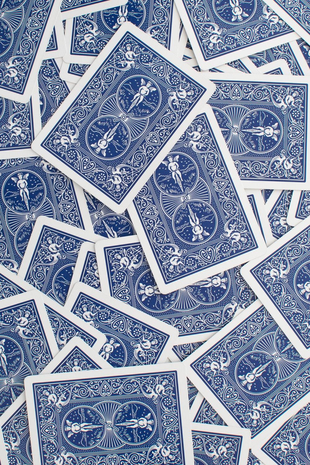 1000x1500 blue playing cards photo