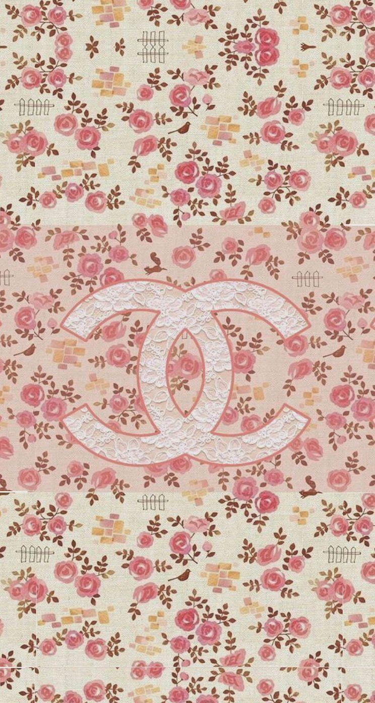 744x1392 Pink Chanel Wallpaper