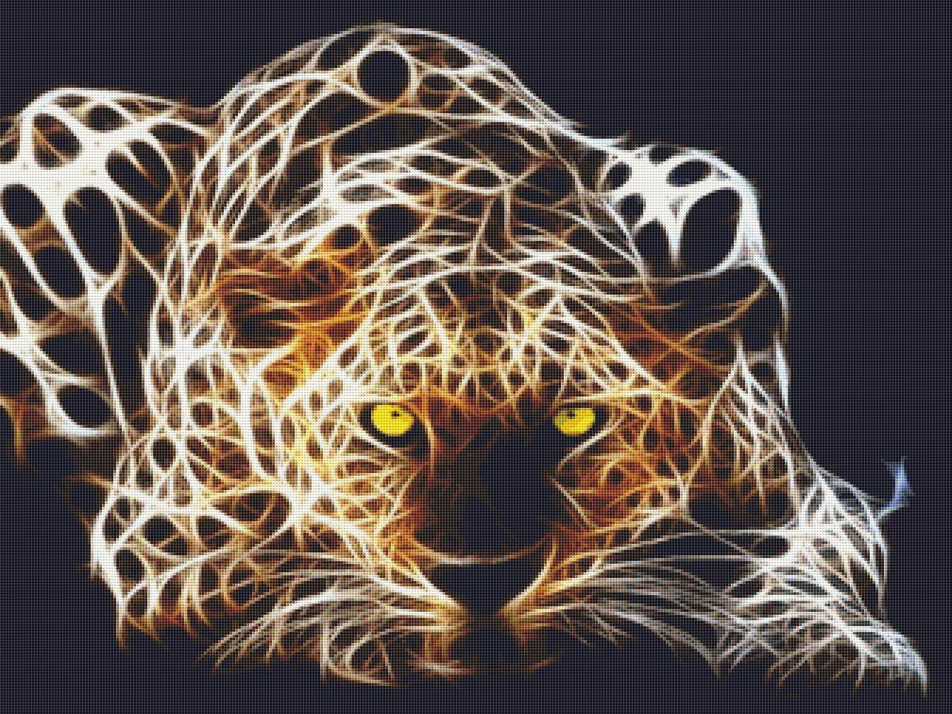 1344x1008 Blue Neon Tiger Wallpaper