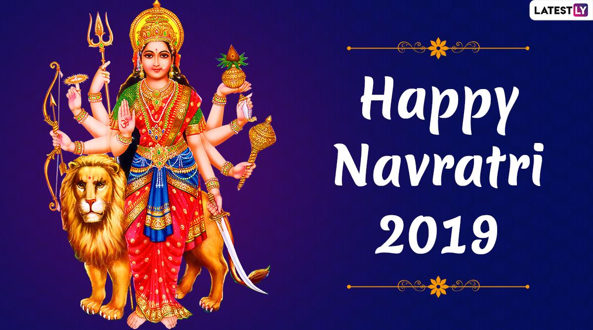 1200x667 Navratri 2019 Image & HD Wallpaper For Free Download Online: Send Happy Navratri Wishes With Beautiful WhatsApp Sticker Messages and GIF Greetings