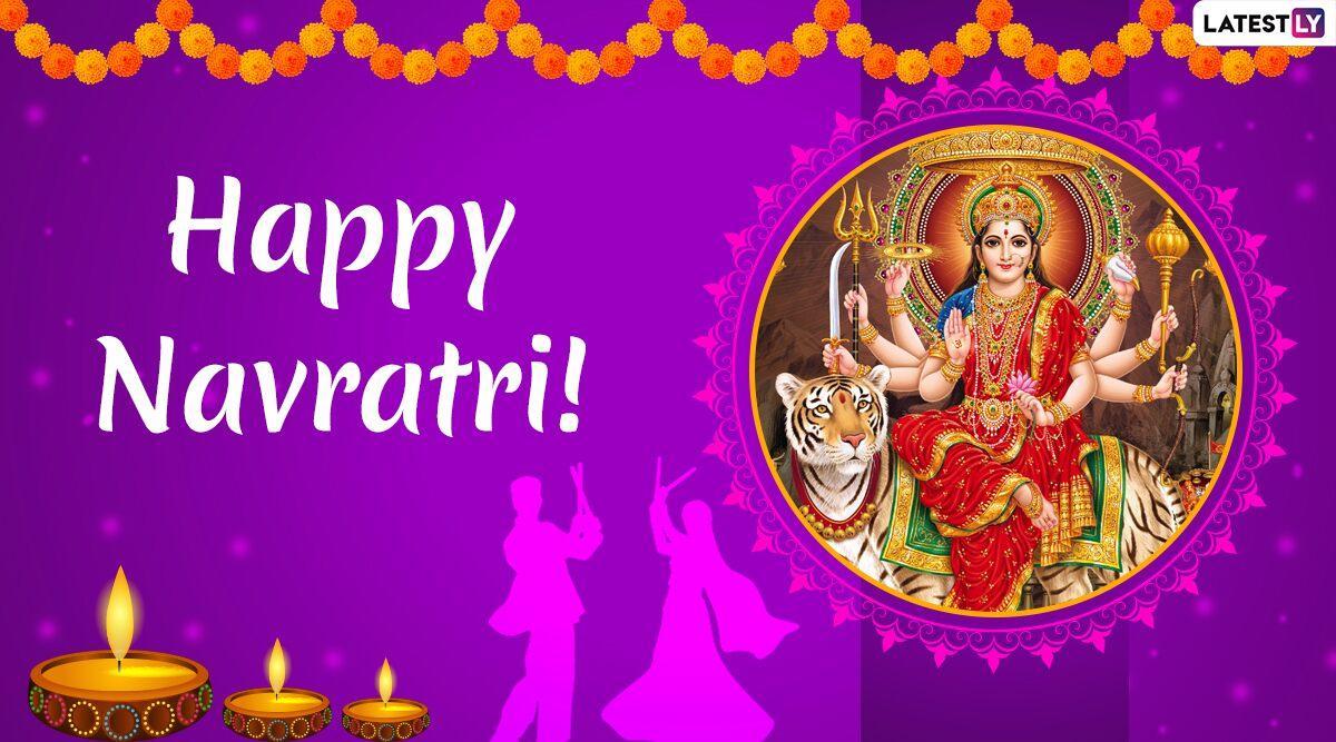 1200x667 Sharad Navratri 2020 Wishes & Image in Full HD: WhatsApp Stickers, GIF Greetings, SMS, Quotes, Facebook Photo, Messages to Send During Navaratri