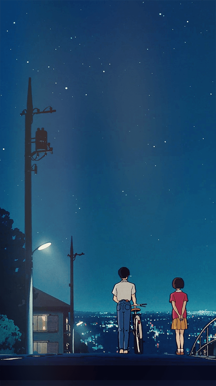 Anime City Phone Wallpaper by ソメイよしのり - Mobile Abyss