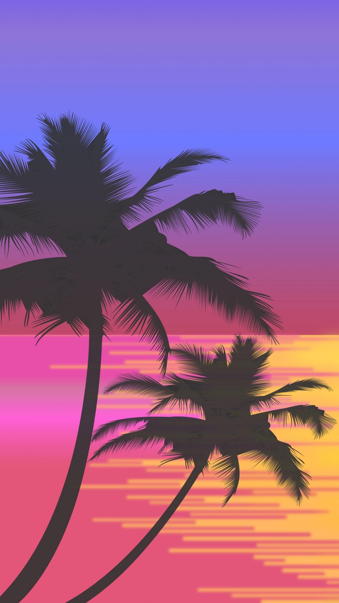 1080x1920 Palm tree Wallpaper for iPhone Pro Max, X, 6