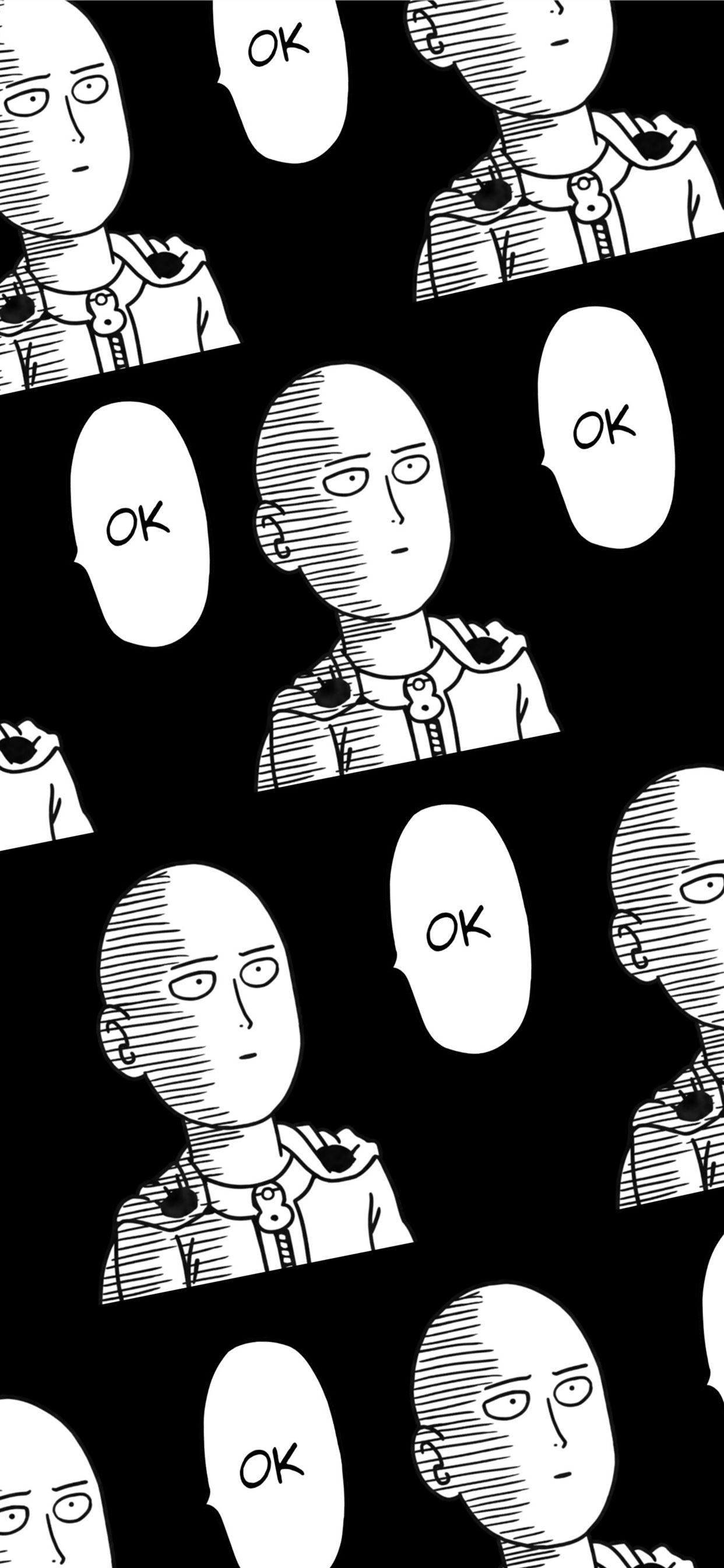 1242x2688 Saitama One Punch Man anime manga amoled CorruptA. iPhone Wallpaper Free Download
