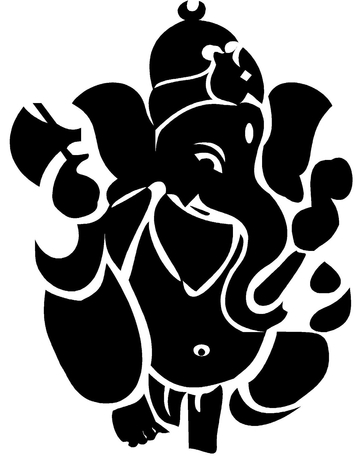 1261x1600 Free Ganesh Black And White, Download Free Ganesh Black And White png image, Free ClipArts on Clipart Library