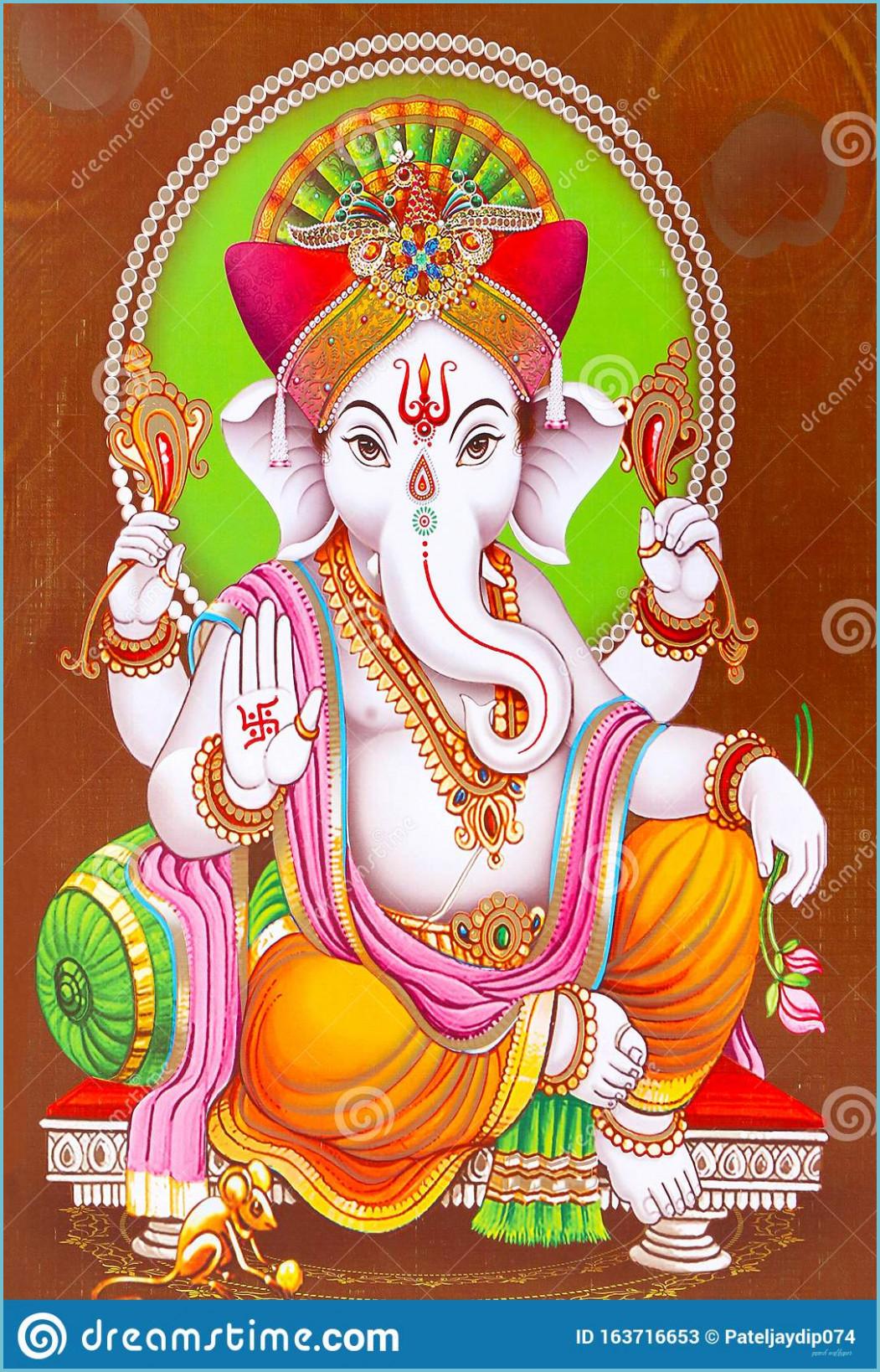 1051x1638 Hindu Lord Ganesha Texture Wallpaper Background Stock Image