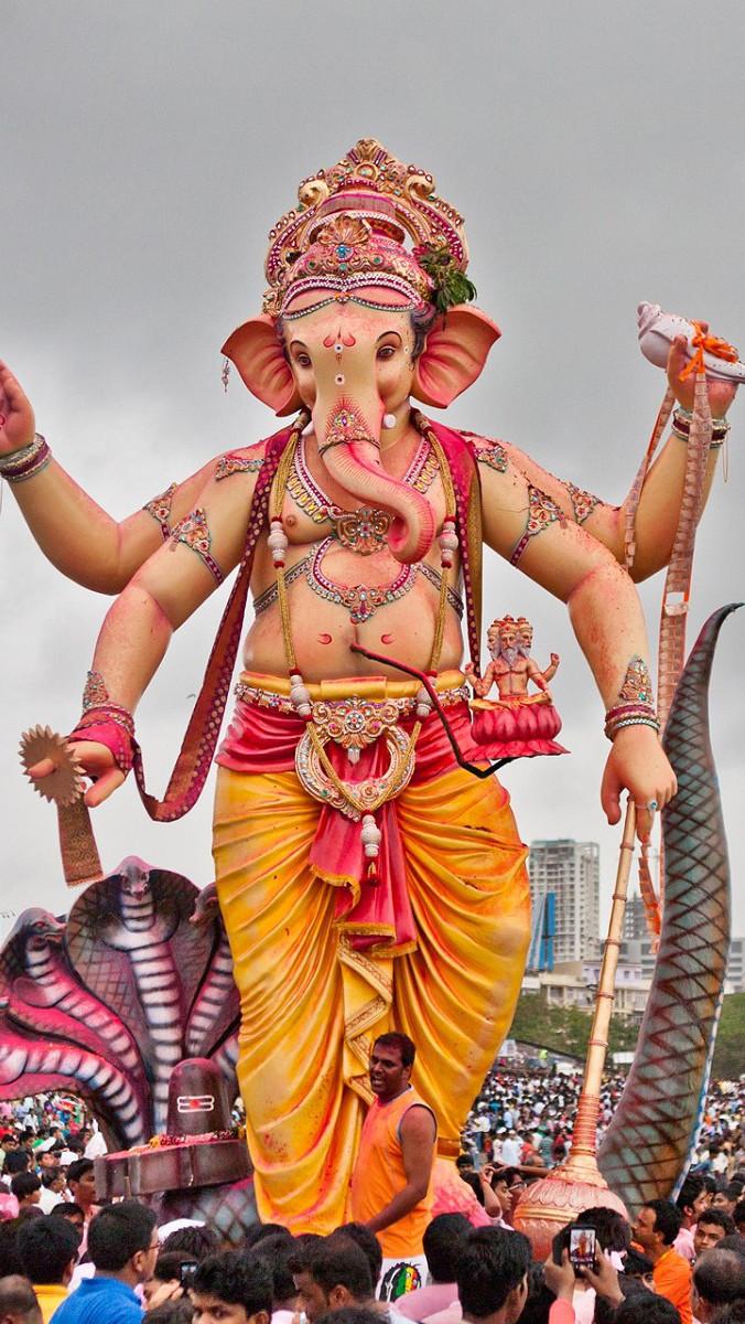 676x1200 Lord Ganesha the biggest celebration HD mobile wallpaper