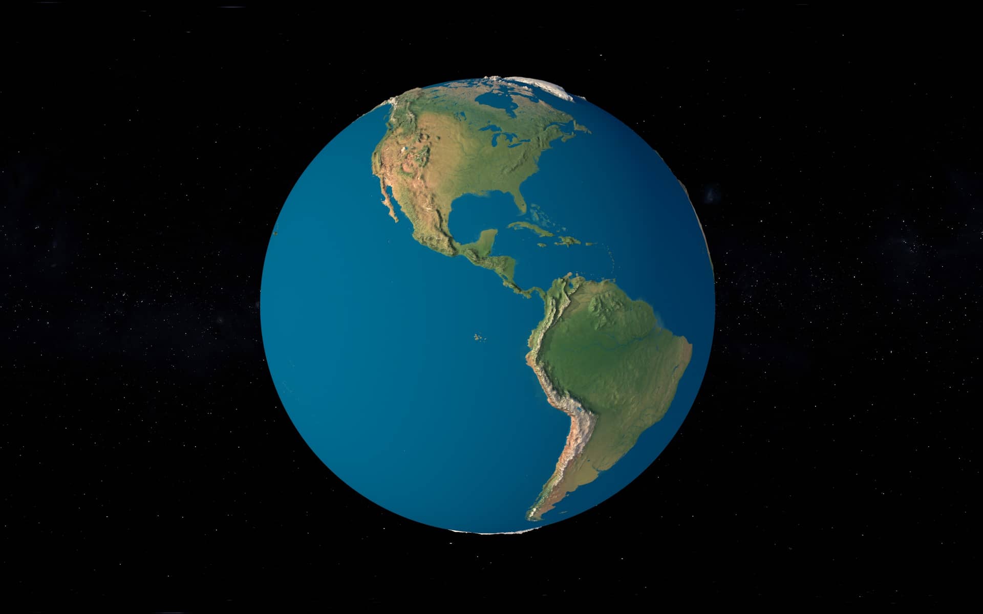 1920x1200 Planet Earth 3D Model