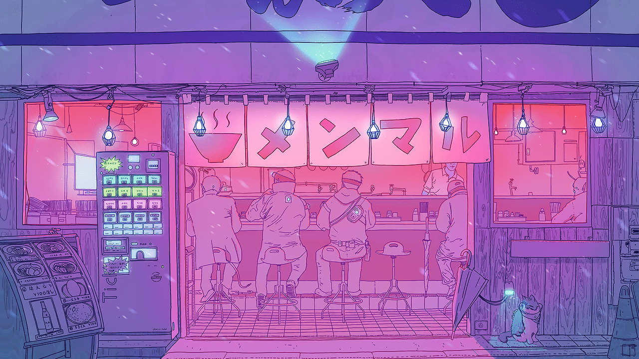 1280x720 Role Playing Public Radio : Photo. Ramen shop, Aesthetic desktop wallpaper, Wallpaper