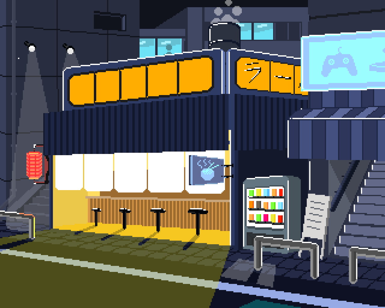 1280x1024 Lofi Ramen Shop Wallpaper