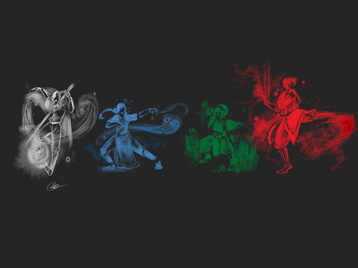 1152x864 Wallpaper Four Assorted Color Gesturs Illustration, Avatar • Wallpaper For You HD Wallpaper For Desktop & Mobile