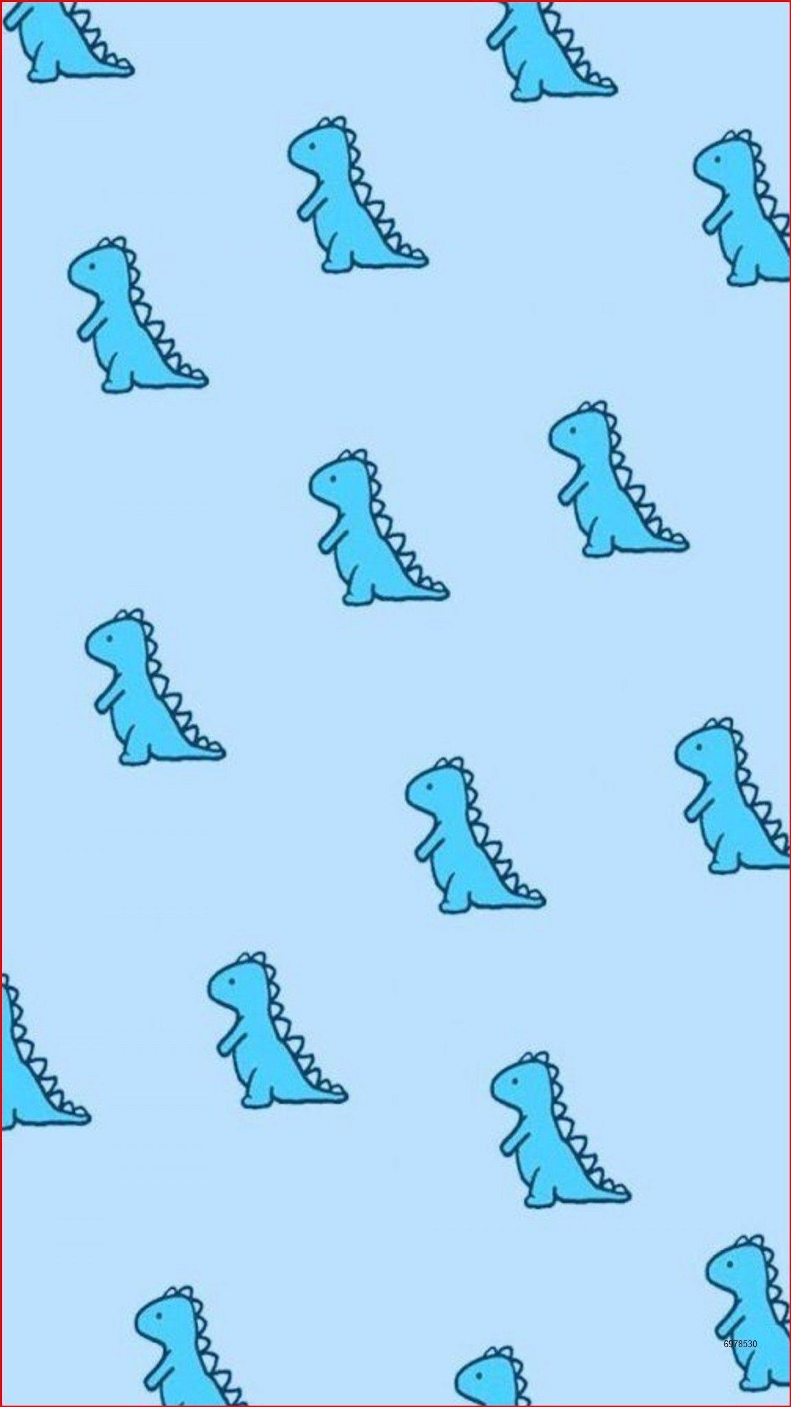 1152x2048 Aesthetic Blue Dinosaur Wallpaper
