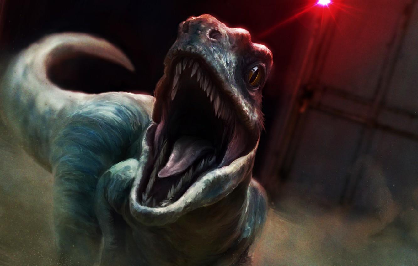 1332x850 Photo Wallpaper Dinosaur, Raptor, Jurassic Park, Jurassic Jurassic World Blue