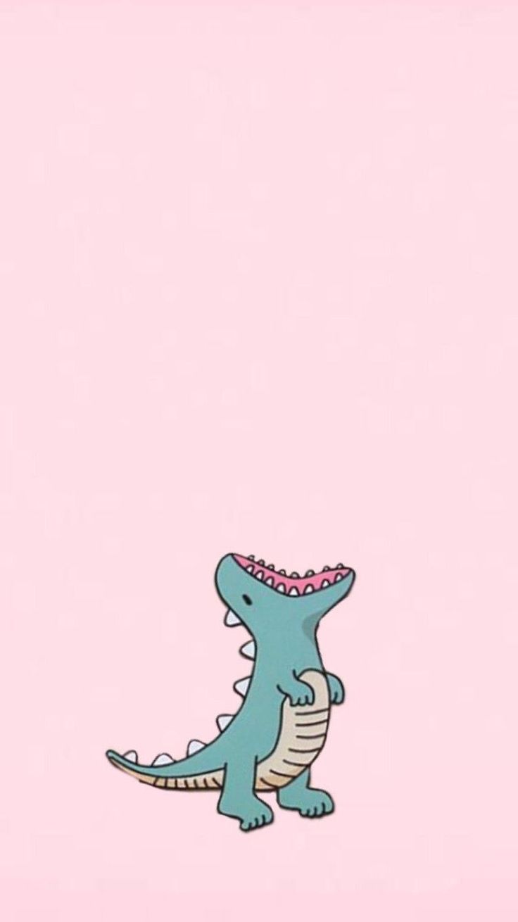 736x1310 Cute Dinosaur Wallpaper for mobile phone, tablet, desktop computer and other devic. Dinosaur wallpaper, iPhone wallpaper tumblr aesthetic, Cute cartoon wallpaper