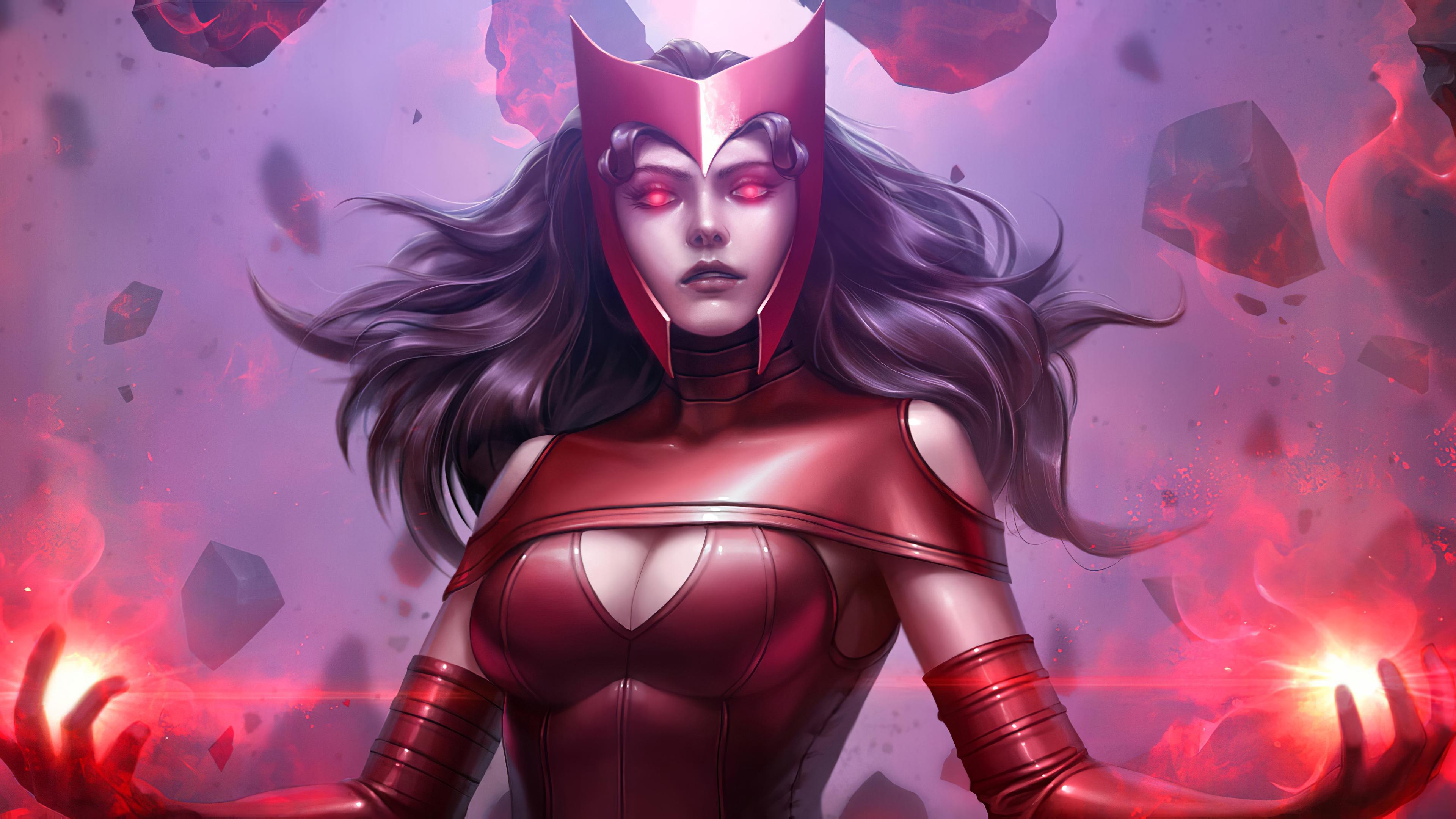 Scarlet Witch Cartoon Wallpapers - Top Free Scarlet Witch Cartoon  Backgrounds - WallpaperAccess