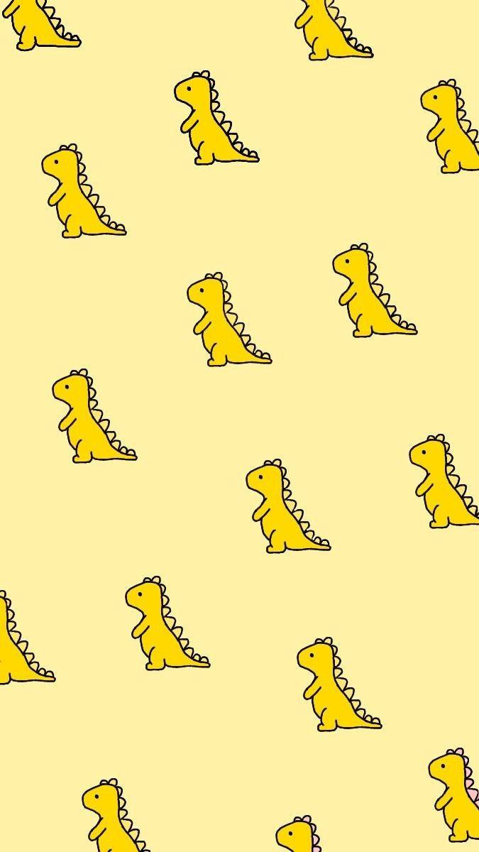 675x1200 Cute Dinosaur Aesthetic Wallpaper