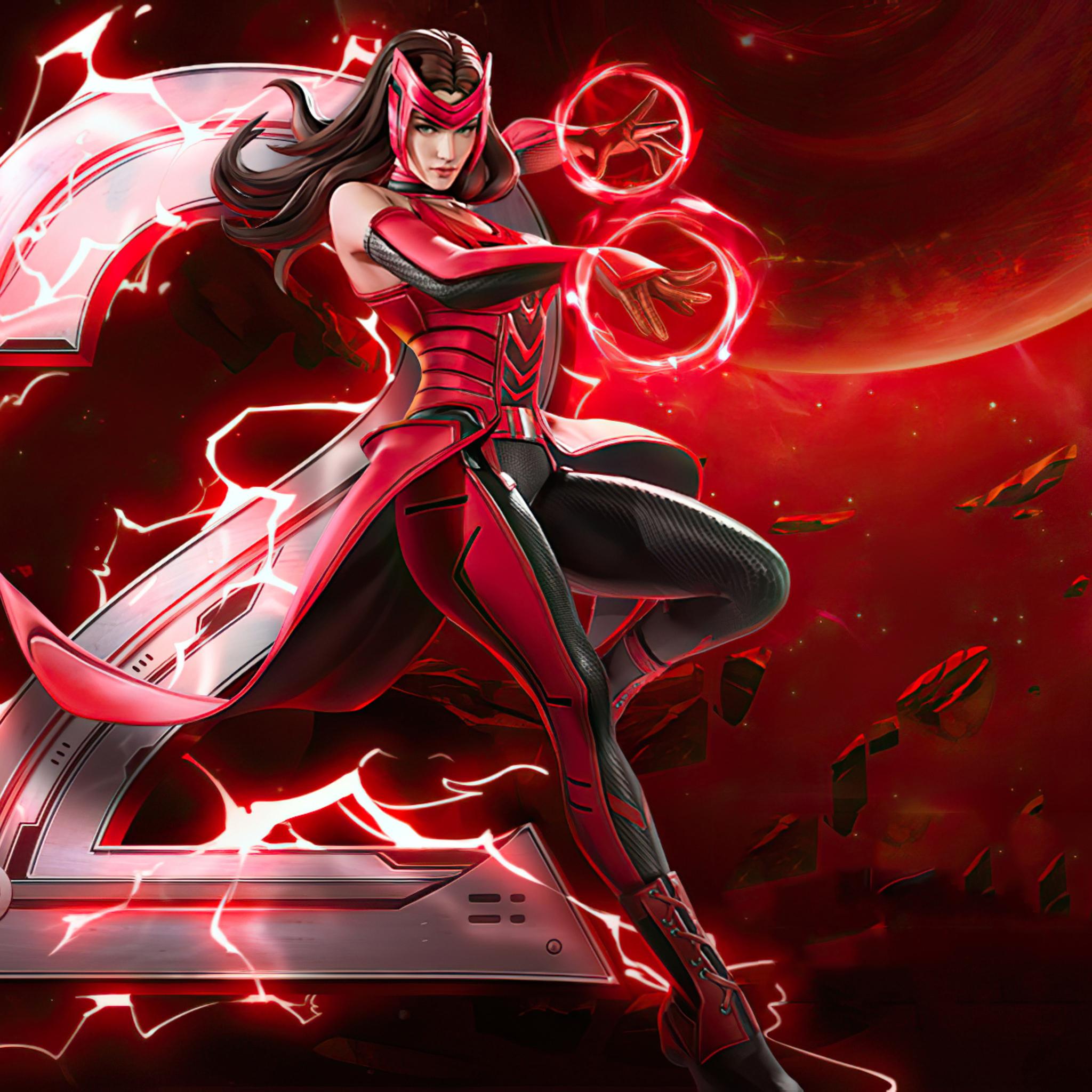 2048x2048 Scarlet Witch Marvel Super War iPad Air HD 4k Wallpaper, Image, Background, Photo and Picture