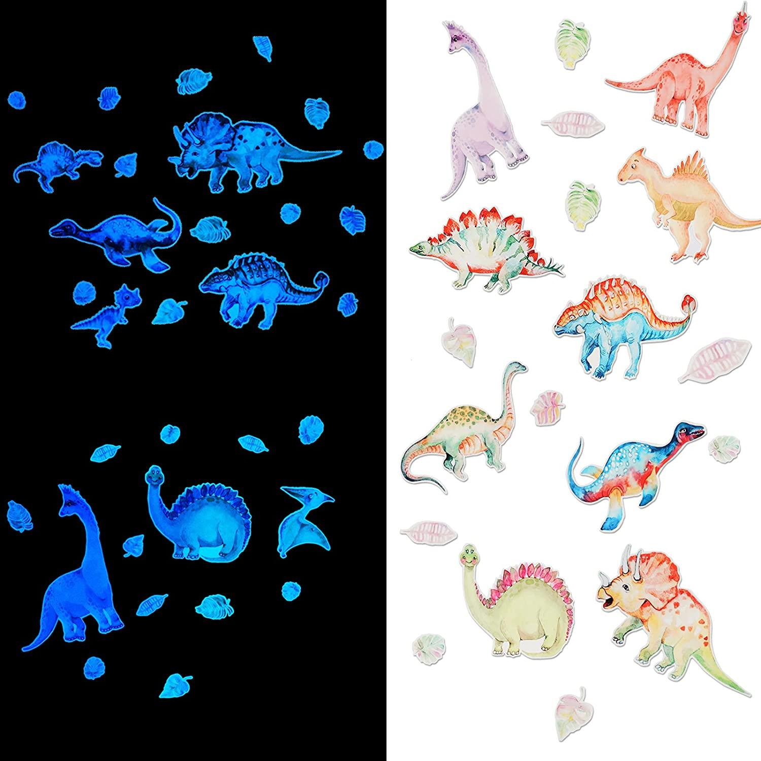 1500x1500 Buy 4 Pcs Glow in The Dark Dinosaur Wall Stickers Large Bright Wall Decals for Bedroom Walls and Ceilings for Boys Room and Girls Room Online in Vietnam. B095P1DZX8