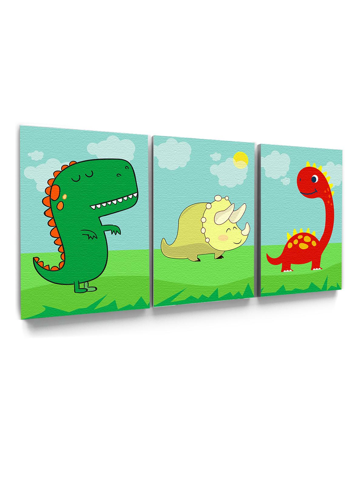 1200x1600 Awkward Styles Cute Dinosaurs Canvas Prints Little Trex Framed Canvas Wall Art Ready to Hang Picture Kids Room Decor Gifts Art for Kids Newborn Baby Room Wall Decor Dinosaur Wallpaper Made in