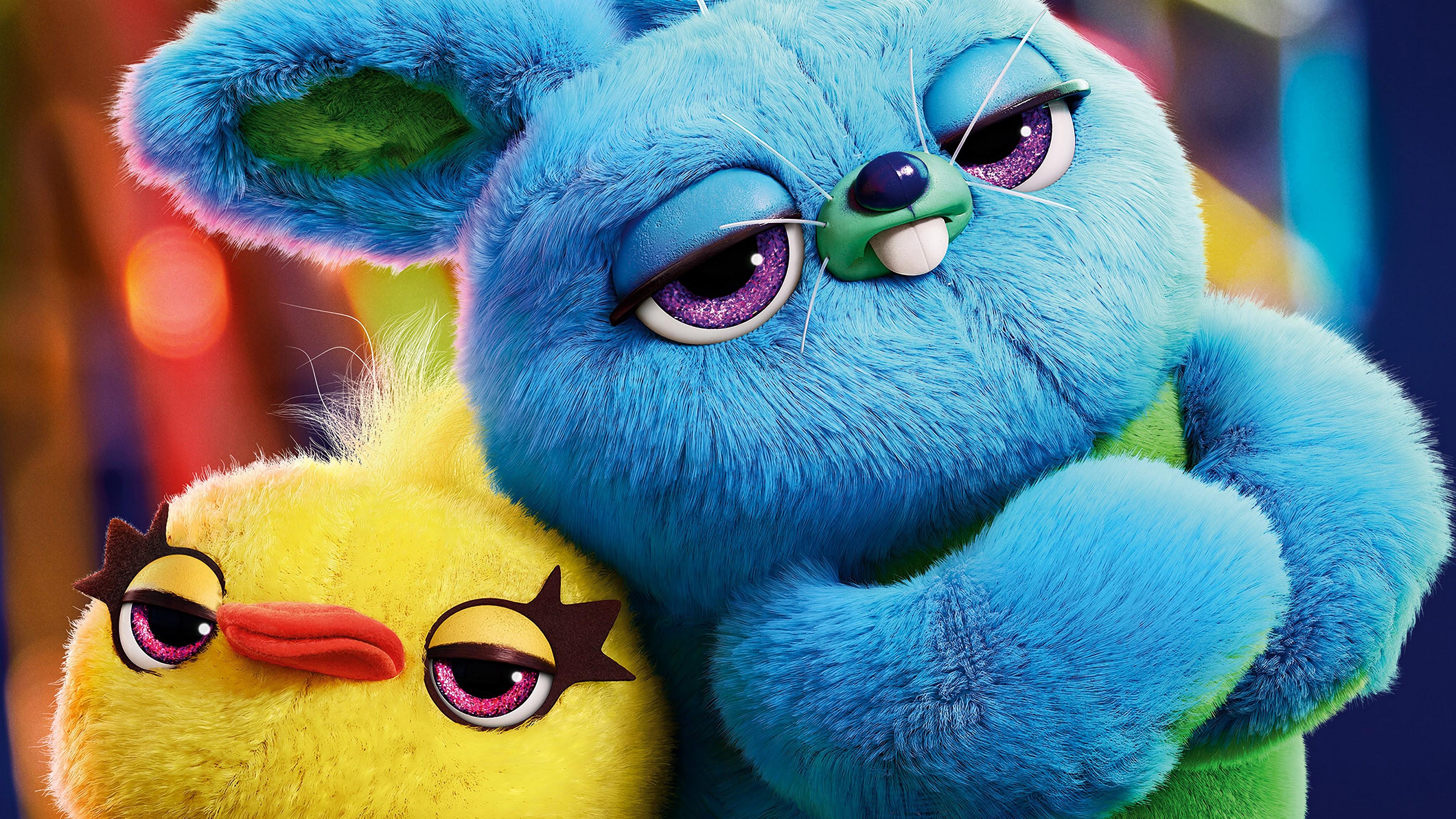 4096x2304 Toy Story 4 Ducky and Bunny 4K Wallpaper