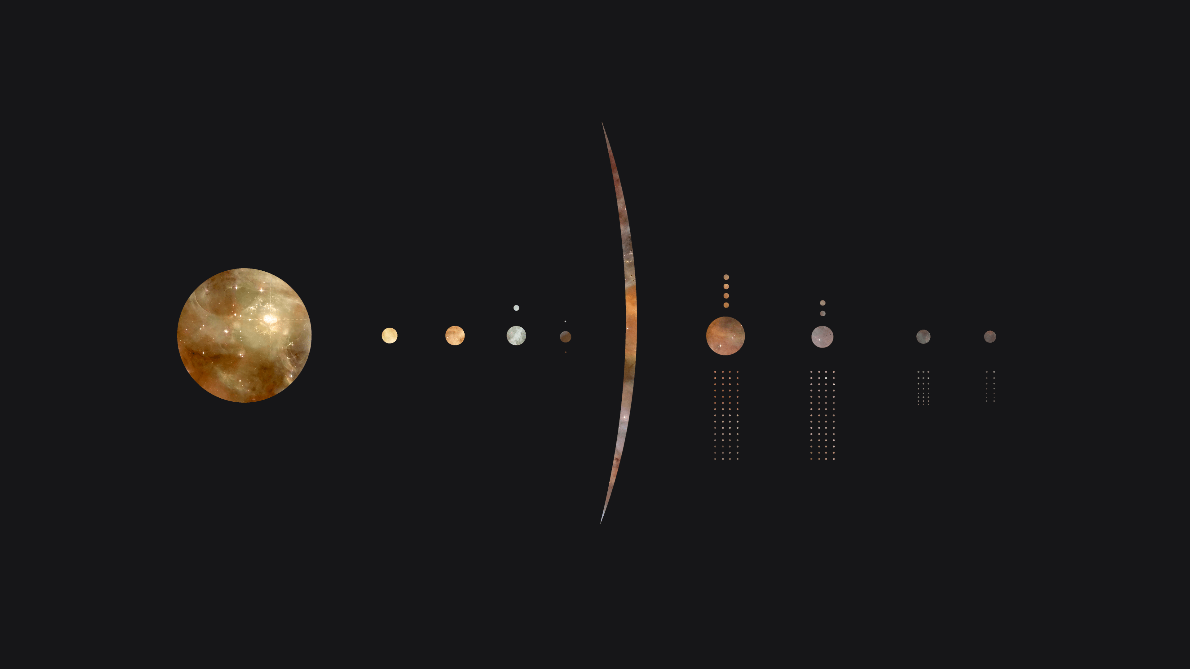 3840x2160 minimalistic solar system [3840x2160]: wallpaper