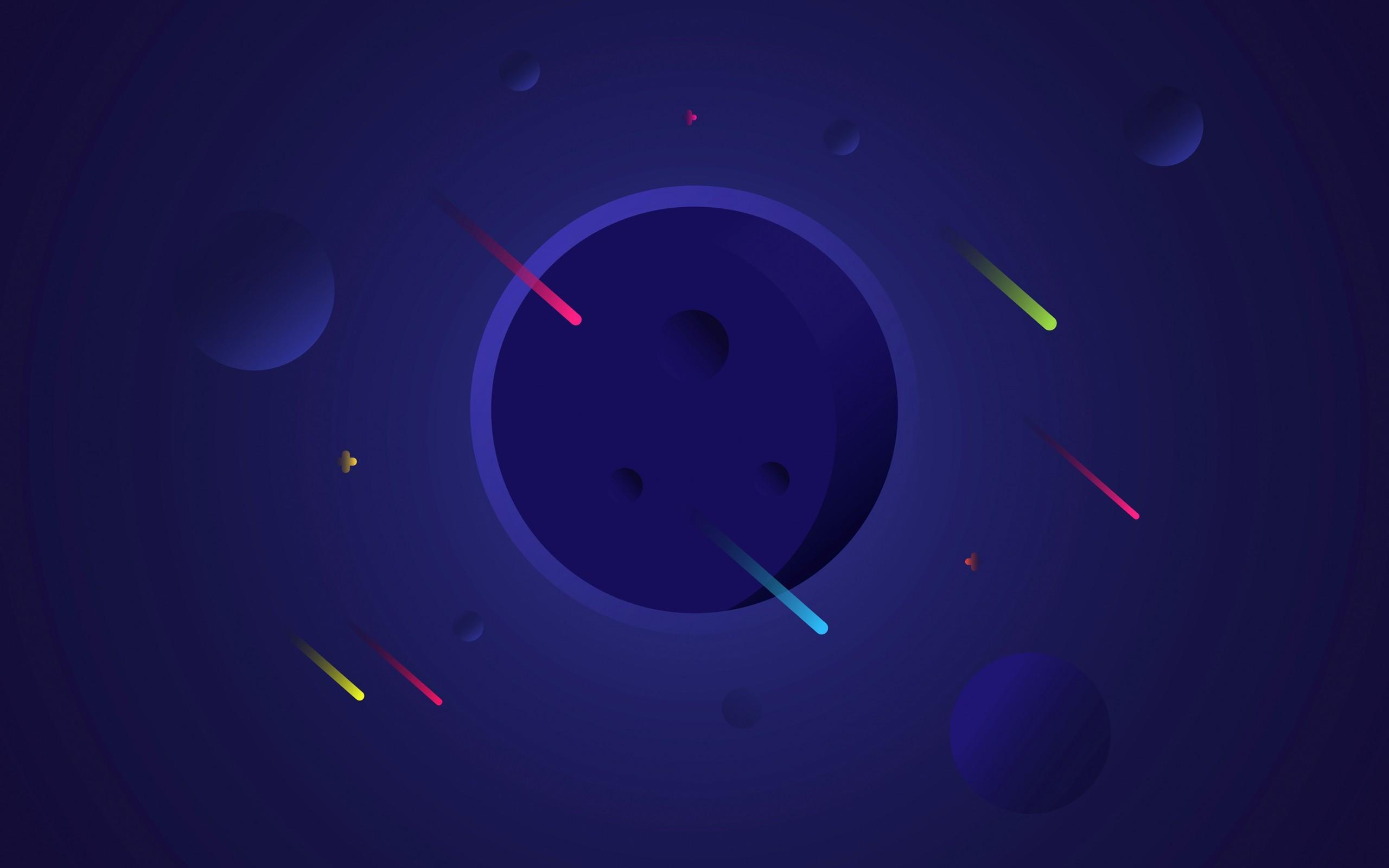 2560x1600 Download 2560x1600 Minimal Planets, Meteorites, Solar System Wallpaper for MacBook Pro 13 inch