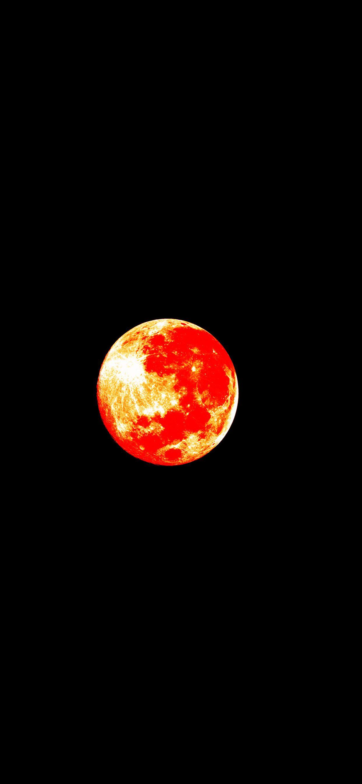 1242x2688 Red moon iPhone X Wallpaper Free Download