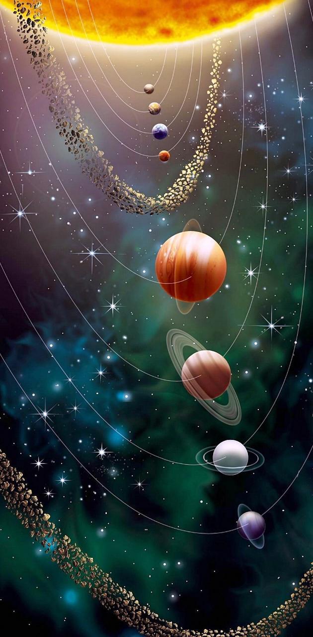 630x1280 Solar System wallpaper