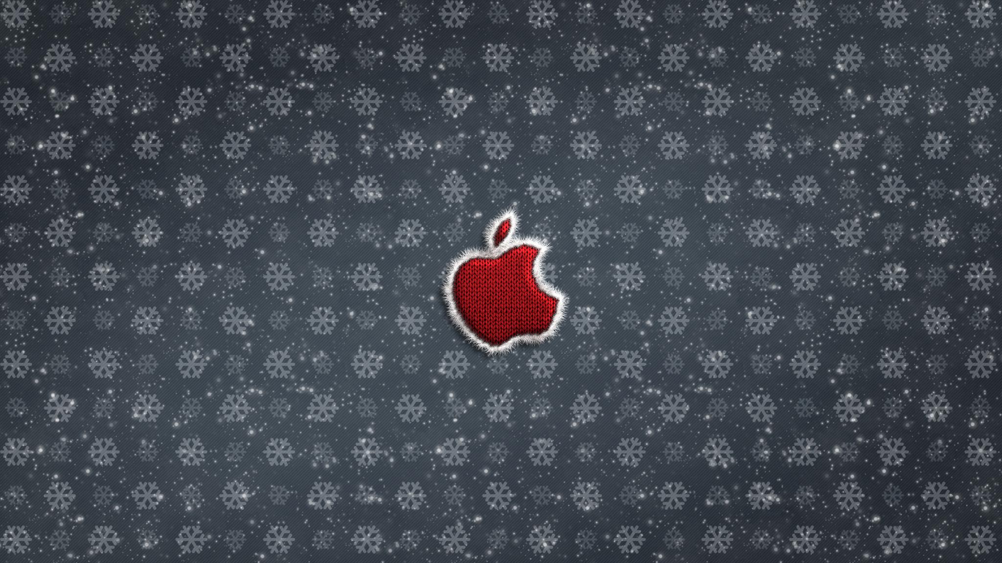 2048x1152 Apple Logo Christmas Celebrations 4k 2048x1152 Resolution HD 4k Wallpaper, Image, Background, Photo and Picture