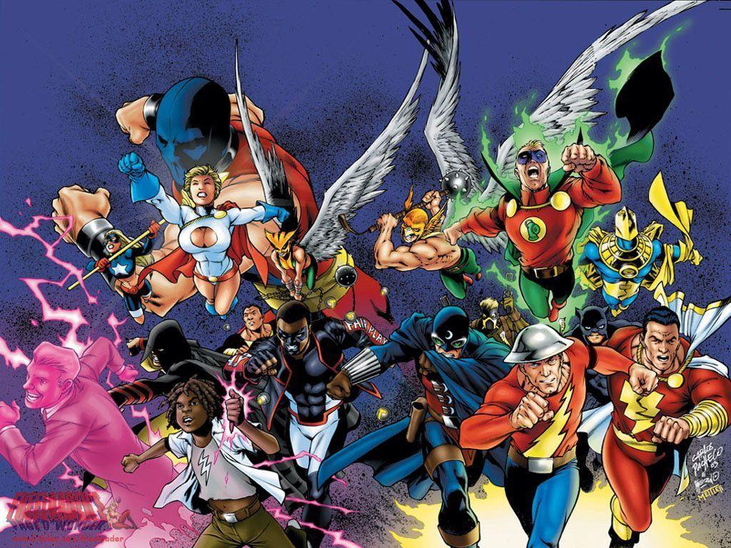 1024x768 JSA Comics Wallpaper. Dc comics wallpaper, Comics, Justice society of america