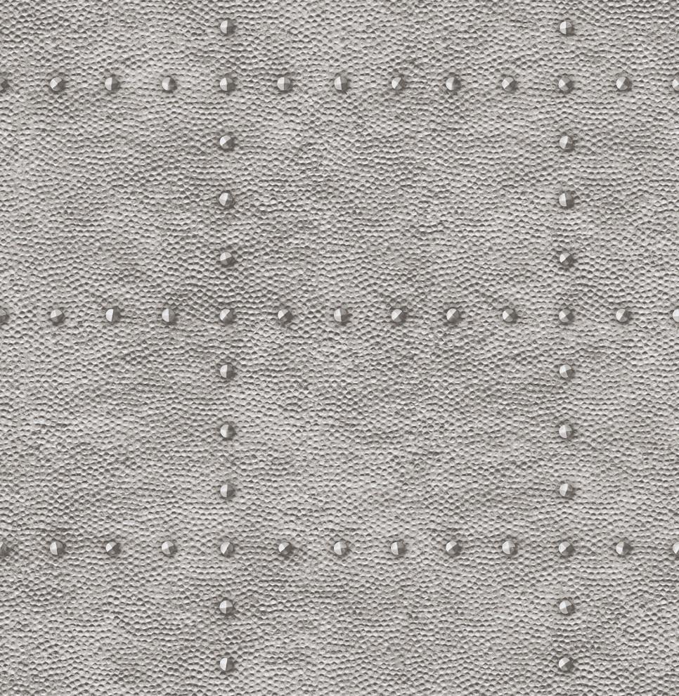 966x990 Otto Silver Hammered Metal Wallpaper, Sample Brewster Home Fashions