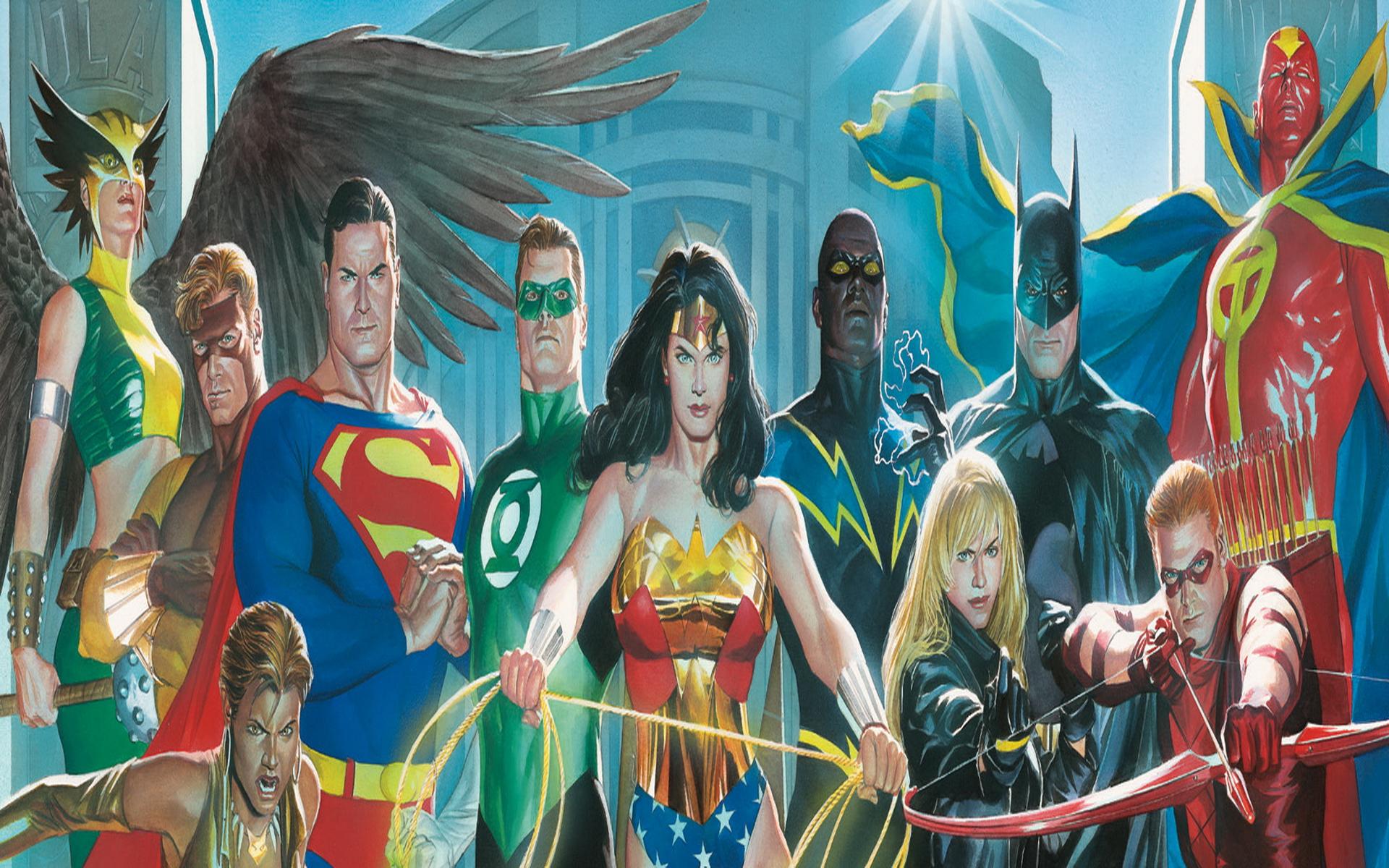 1920x1200 Justice League Comic Art