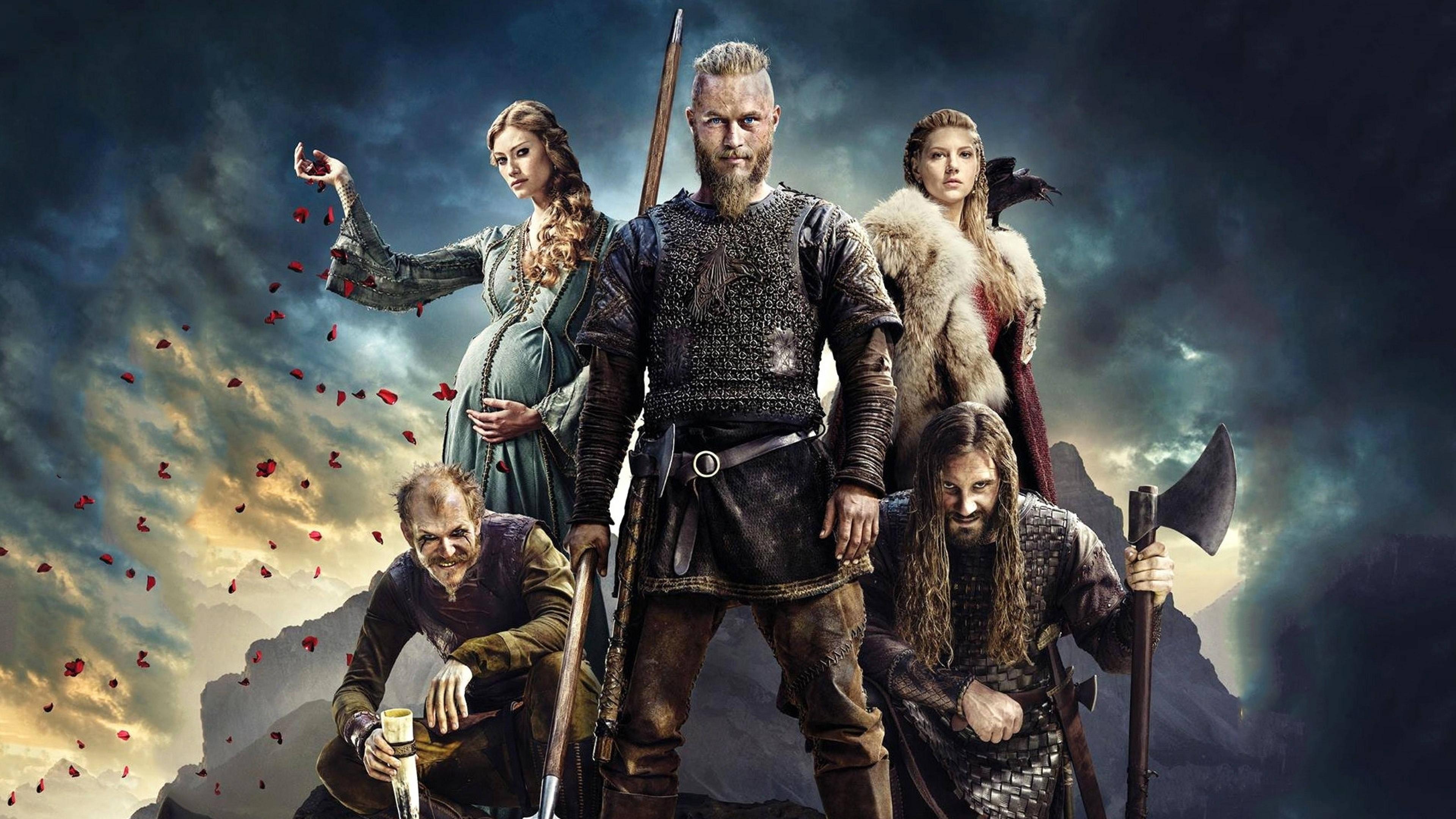 3840x2160 Vikings Travis Fimmel & Clive Standen 8K Wallpaper, HD TV Series 4K Wallpaper, Image, Photo and Background