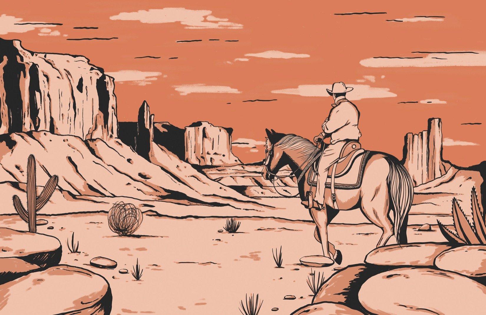 1650x1070 Wild West & Cowboy Horse Wallpaper Mural