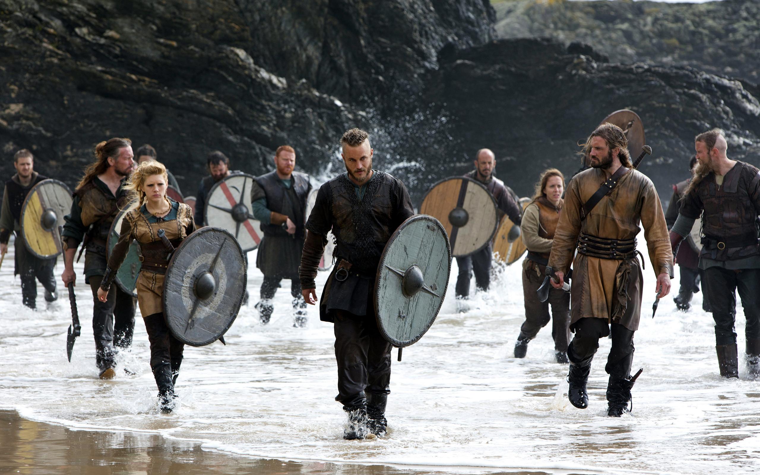 2560x1600 Download Wallpaper beach sea the vikings travis fimmel tv series katherine winnick clive standen yuko ahola jefferson hall, 2560x1600