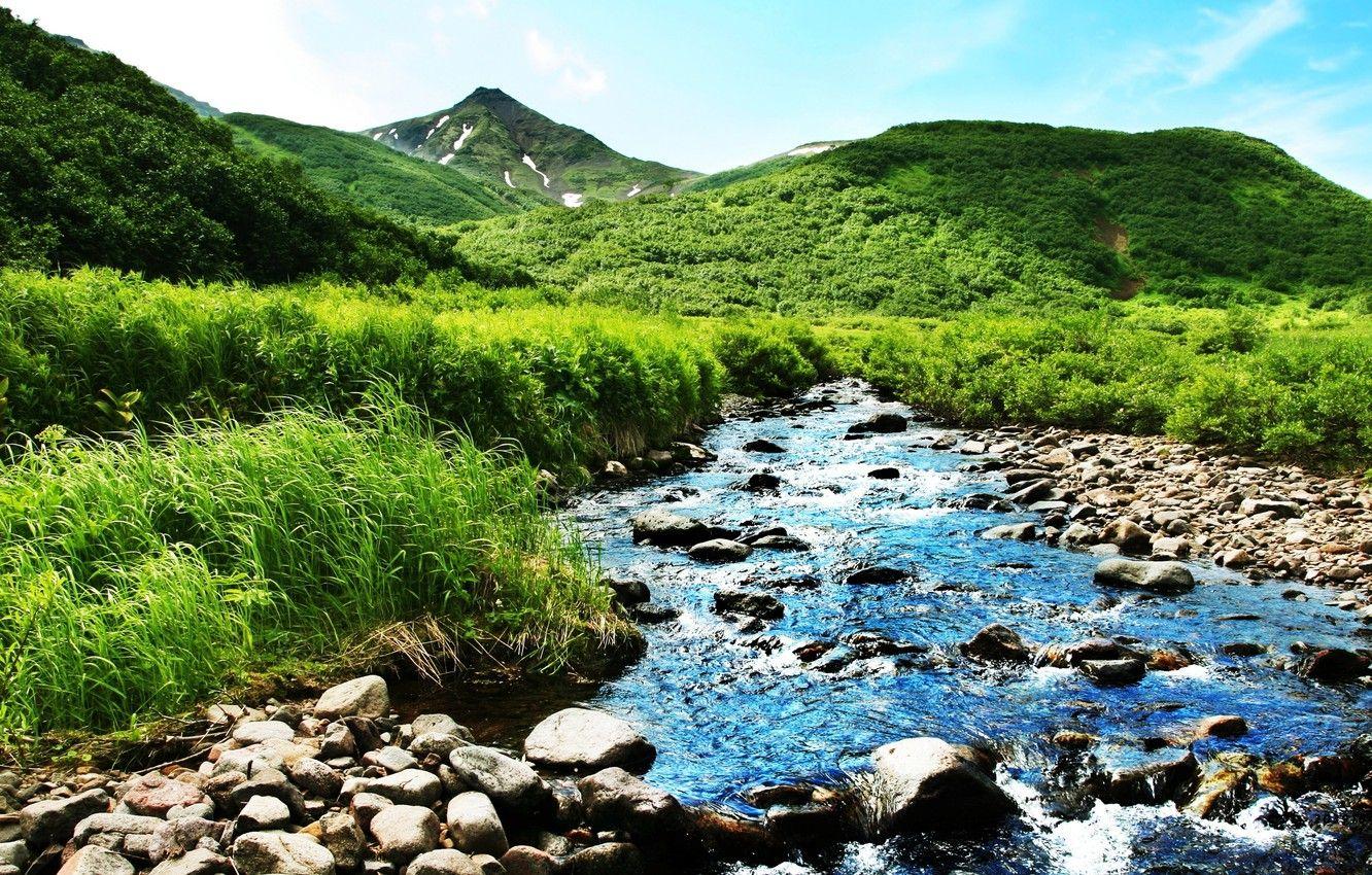 1332x850 Summer Mountains And Rivers Wallpaper
