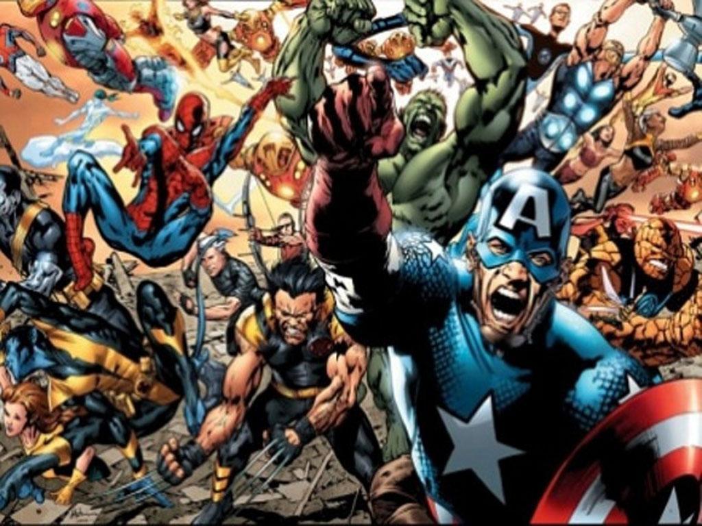 1024x768 Superheroes Background