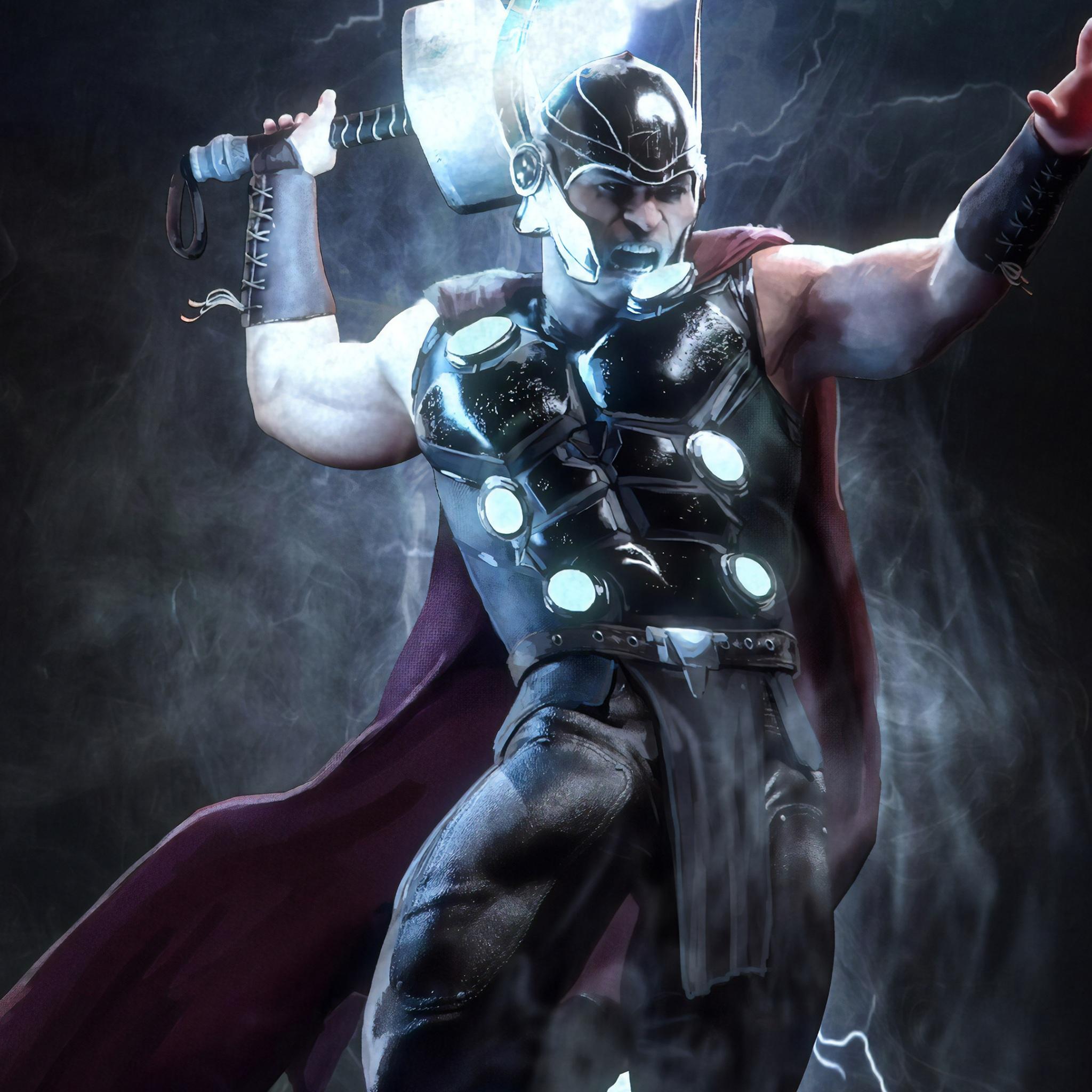 2048x2048 Wallpaper 4k Thor Marvel Superhero Wallpaper