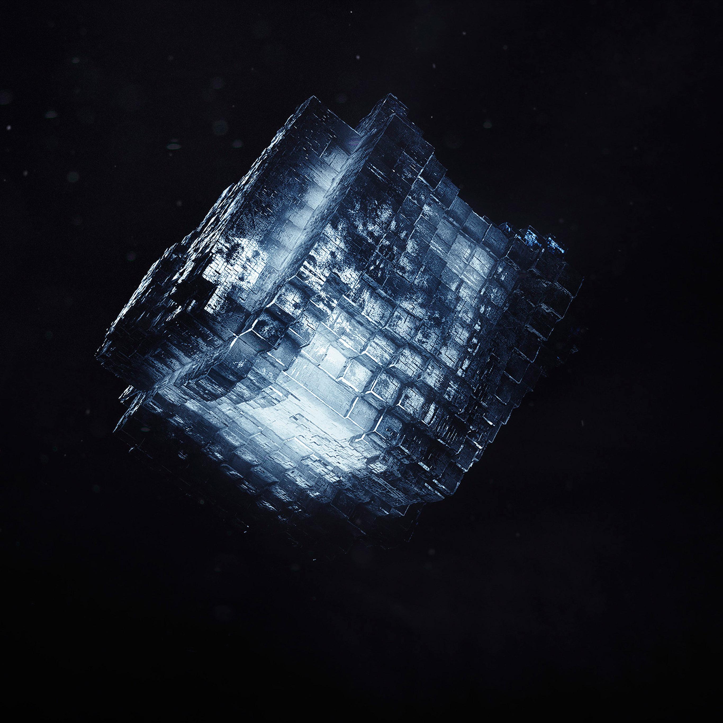 2732x2732 Water Ice Dark Light Pattern Background Wallpaper