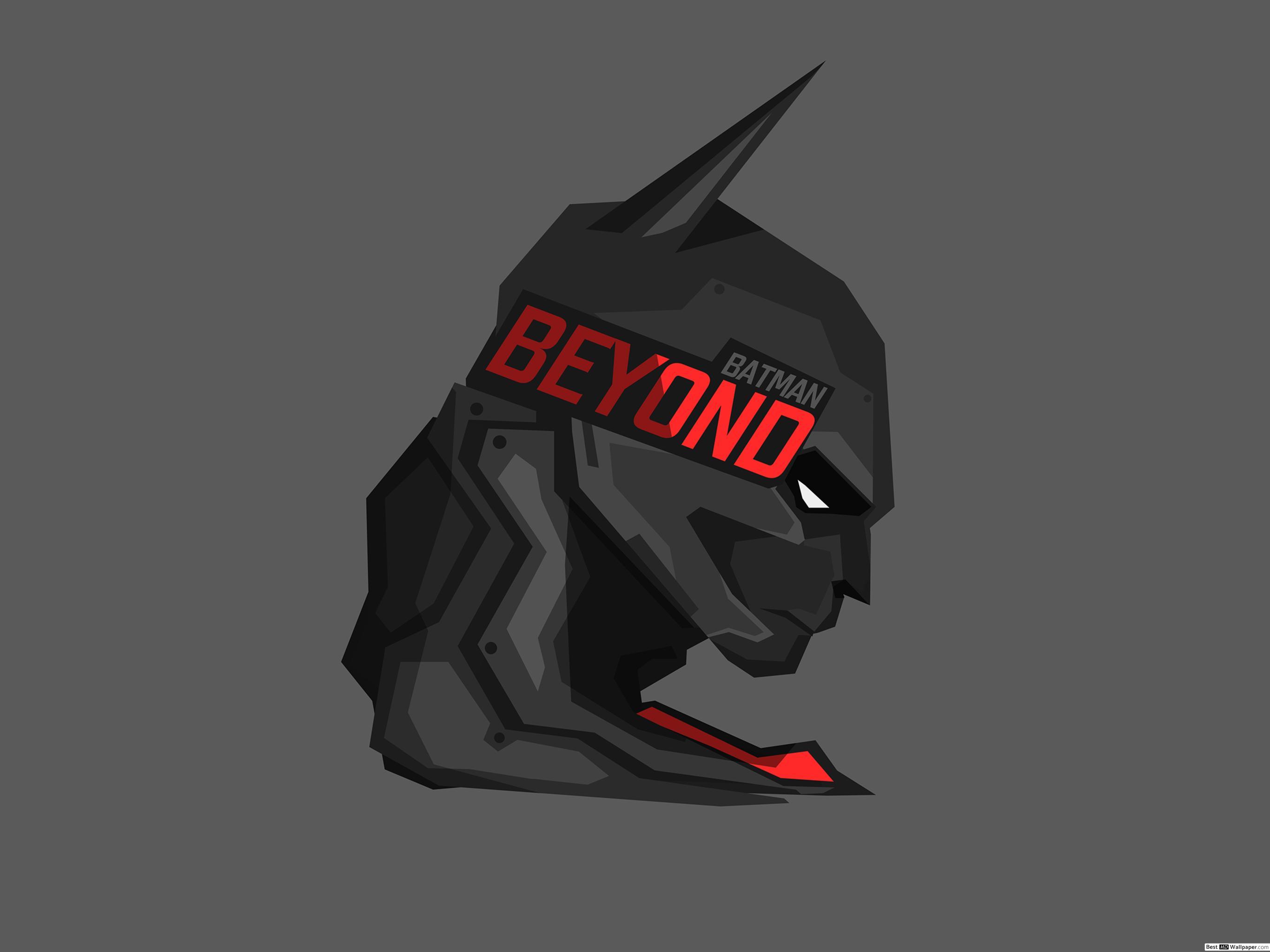 2732x2048 DC Comics Batman Beyond in gray wallpaper minimalist HD wallpaper download