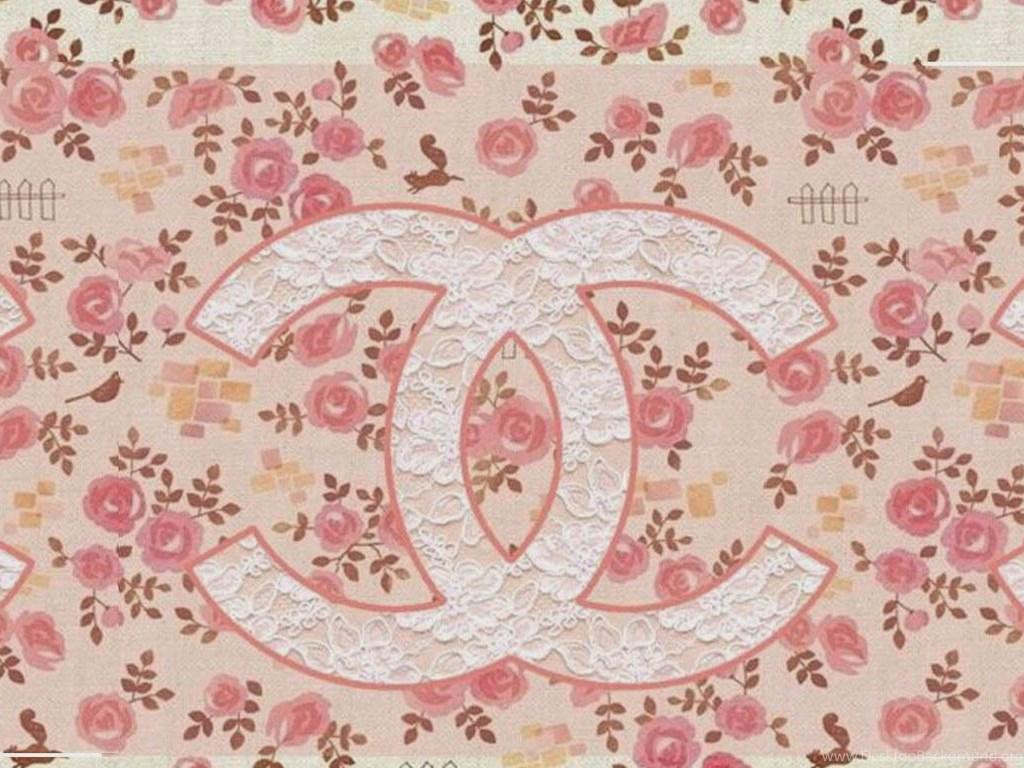 1024x768 Coco Chanel Flowers Pattern Logo iPhone 6 Plus HD Wallpaper / IPod. Desktop Background