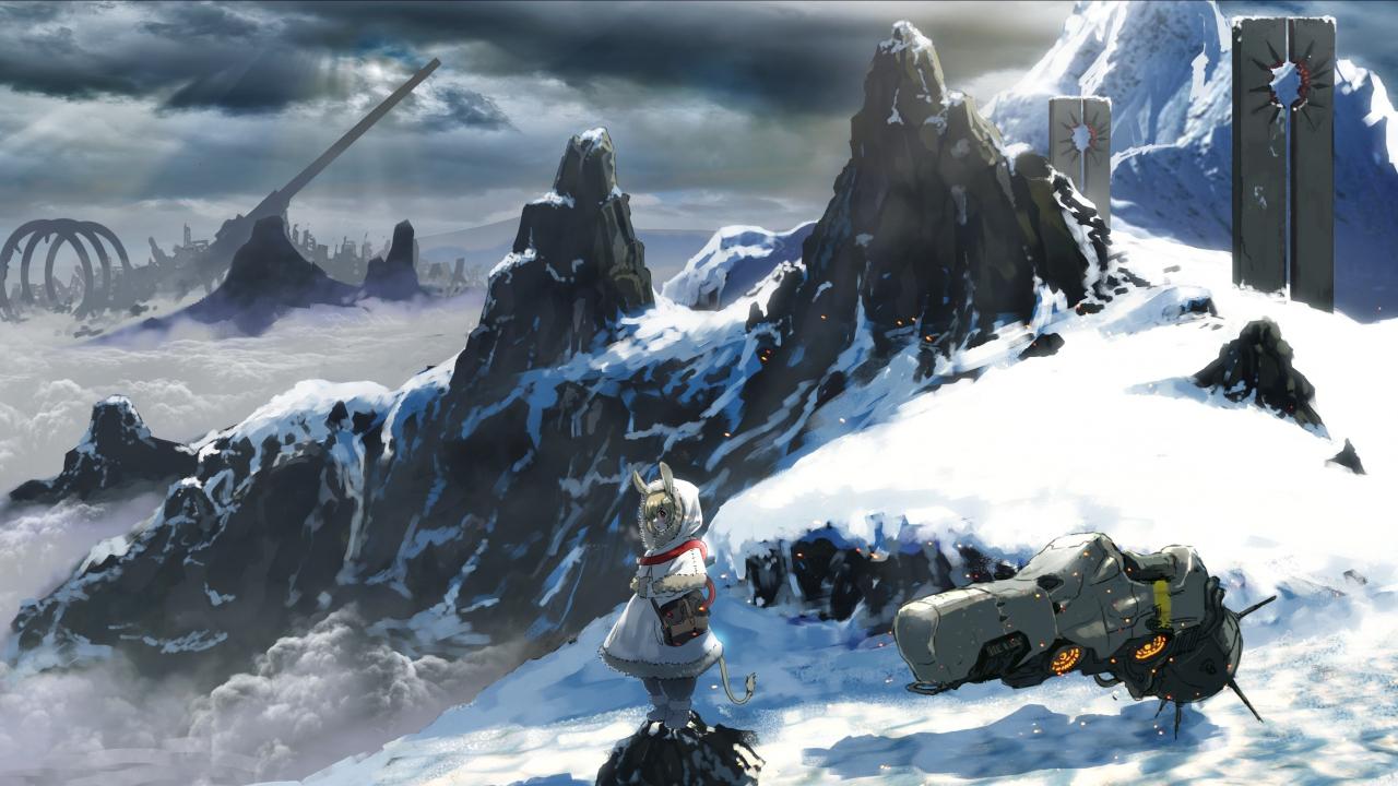 1280x720 Download 1280x720 wallpaper original, anime girl, winter, outdoor, hd, hdv, 720p, widescreen, 1280x720 HD image, background, 4915