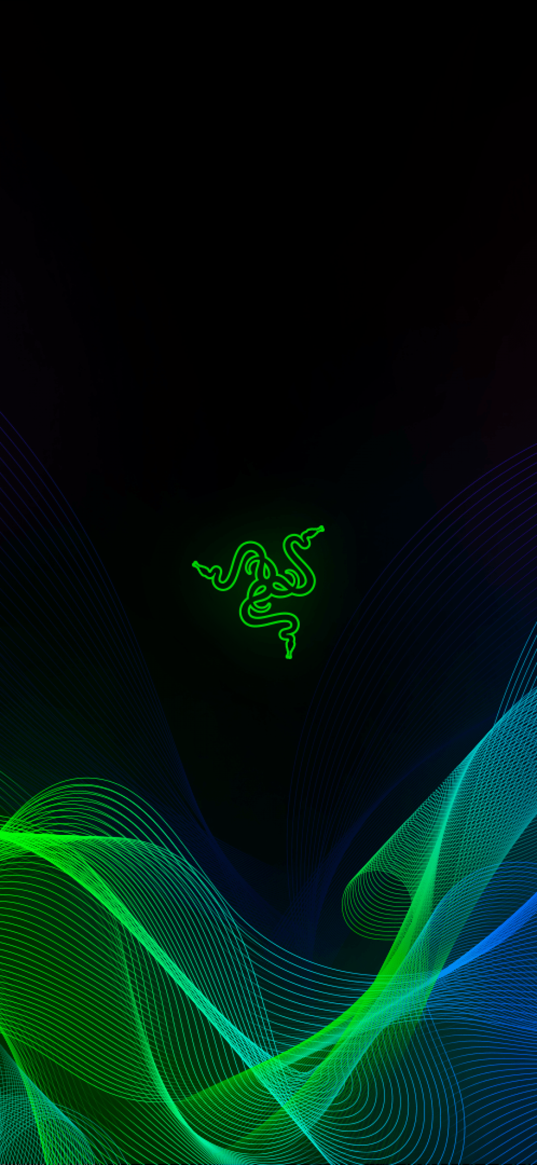 1080x2340 Download 1080x2340 Razer, Abstract, Waves, Sync Wallpaper for Xiaomi Mi 10 & Mi 9 & Mi Mix 3 & Black Shark Huawei P30 Pro, Vivo V15 Pro, OnePlus 6T, Huawei Y9 2019