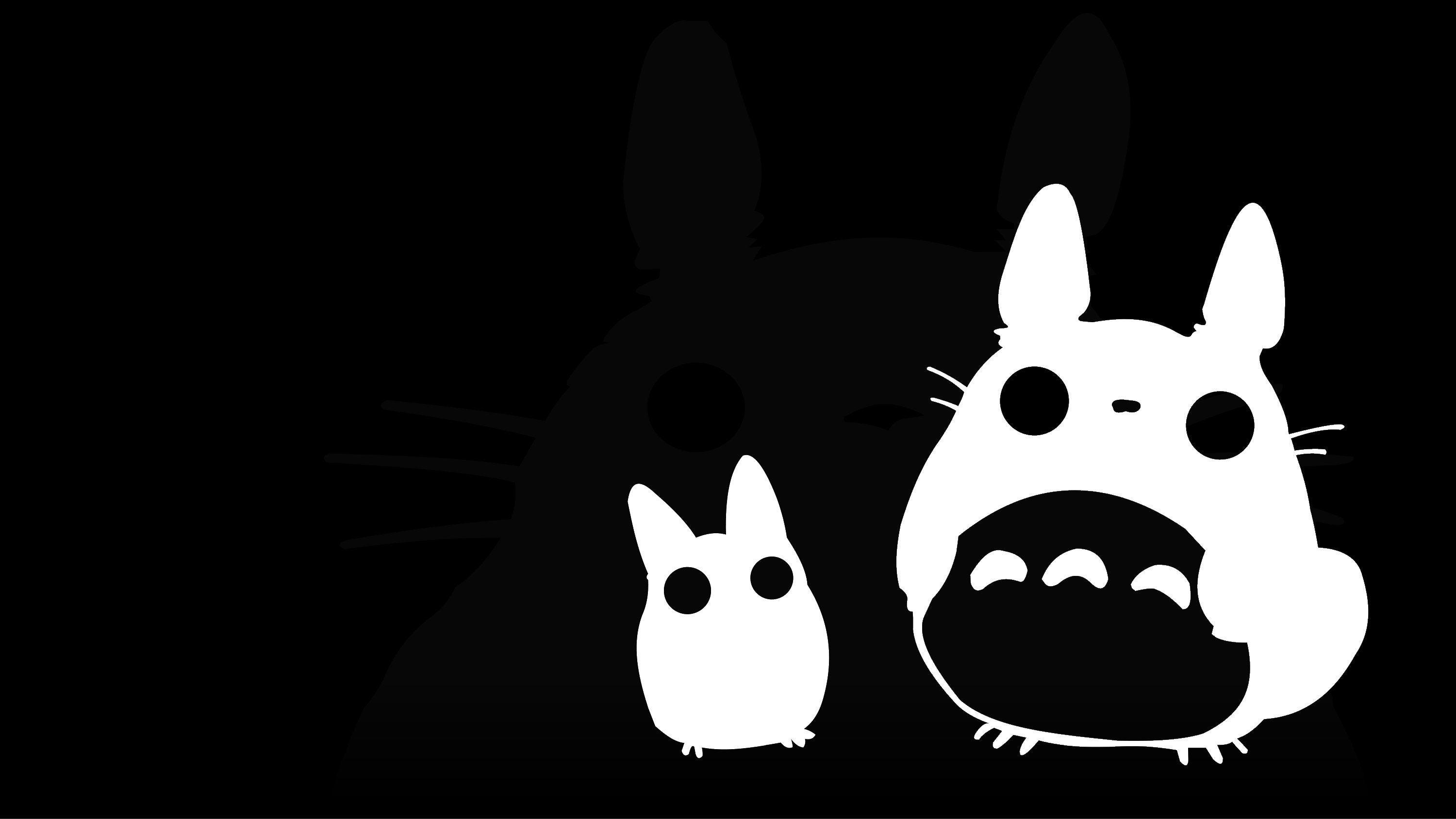 my neighbor totoro black and white