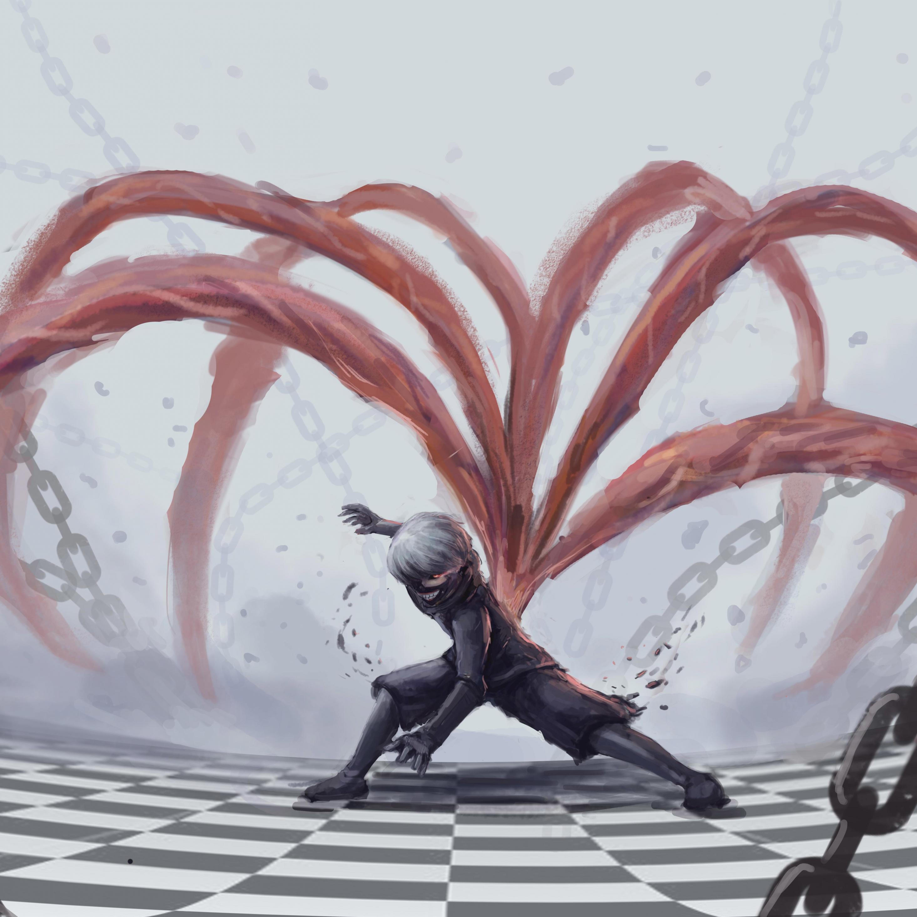 2932x2932 Download 2932x2932 wallpaper tokyo ghoul, artwork, ken kaneki, anime boy, ipad pro retina, 2932x2932 HD image, background, 9909